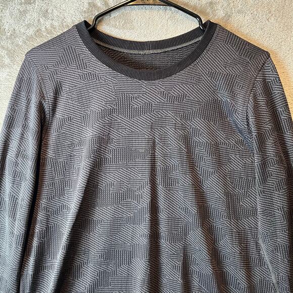 Lululemon Swiftly Breathe Long Sleeve Vented Camo Black Womens Size 8 - Picture 1 of 6